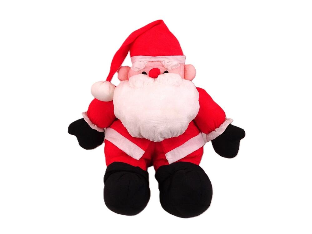 Vintage 20" Santa Claus Plush 1988 Chrisha Parachute Nylon Christmas Stuffie 80s